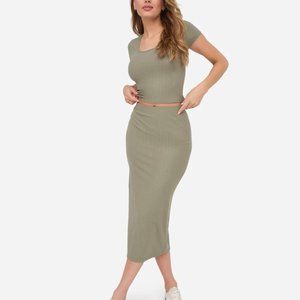 Mate the Label Tencel Rib Skirt